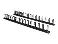 40U Network Rack Cord Manager Panels - 2x 3ft Wire Organizers (CMVER40UD) - Sada pre správu káblov D-ring - 1.83 m - čierna - 40U - pre P/N: RK2537BKM, RK4242BK24, RK4242BK30