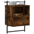 vidaXL Nočné skrinky nástenné 2 ks dymový dub 40x30x61cm kompoz. drevo