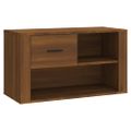 vidaXL Botník hnedý dub 80x35x45 cm spracované drevo