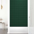 vidaXL Nástenné panely 12 ks tmavozelené 30x15 cm látkové 0,54 m²