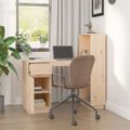 vidaXL Stolík 110x53x117 cm masívne borovicové drevo