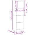 vidaXL Botník so 4 výklopnými zásuvkami hnedý dub 60x42x204 cm