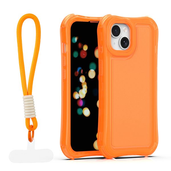 Puzdro Safepop s popruhom pre iPhone 13 6,1" oranžová