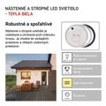 LED prisadené svietidlo ZURI, kruhové čierna/biela 14W teplá b.