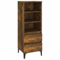 vidaXL Vysoká skrinka dymový dub 40x36x110 cm spracované drevo