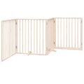 vidaXL Brána pre psa s dverami skladacia 4 panely 320cm topoľové drevo