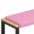 vidaXL Vankúš na lavičku Látka Ružová Hĺbka 35 cm