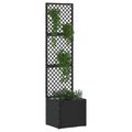 vidaXL Záhradná mriežka na kvetináče Čierny 35 x 30 x 135 cm Kov