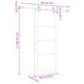 vidaXL Posuvné dvere Prírodná a biela 86 x 211 cm Borovicový masív