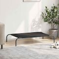 vidaXL Vyvýšená posteľ pre psa čierna 110x65x20 cm Oxford Fabric Steel