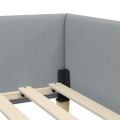 vidaXL Rohový rám postele Svetlosivá 100 x 200 cm látka