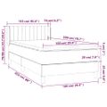 vidaXL Boxspring posteľ s matracom zelená 100x200 cm látka