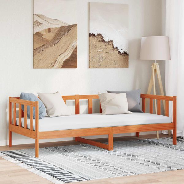 vidaXL Rám postele Včelí hnedý 90 x 190 cm Masívne borovicové drevo