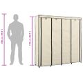 vidaXL Šatník so 4 priehradkami krémový 175x45x170 cm