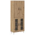 vidaXL Highboard 2 ks Remeselný dub 69,5 x 34 x 180 cm