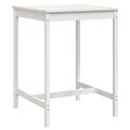 vidaXL Záhradný stolík biely 82,5x82,5x110 cm borovicový masív
