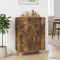 vidaXL Servírovacia skriňa Dymový dub 66 x 34,5 x 90 cm