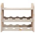vidaXL Stojan na víno s hornou doskou 43x25x37 cm borovicový masív