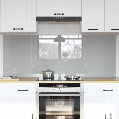 vidaXL Kuchynský obklad 2 pcs Svetlosivá 80 x 60 cm tvrdené sklo