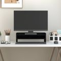 vidaXL Stojan na monitor čierny 50x24x16 cm masívna borovica