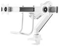 Neomounts Select  NM-D775DXWHITE / Flat Screen Desk mount (10-32") desk clamp/grommet / White Držák, VESA, stolní, pro 2 ploché monitory, úhloprícka 10"-32", náklon 20°, otácení 360°, rotace 360°, nosnost 16kg, bílý