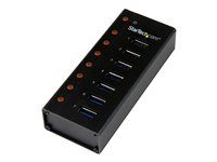 Metal Enclosure - Desktop or Wall Mountable - Rugged & industrial Powered USB Expander and Splitter Hub (ST7300U3M) - Rozbočovač - 7 x SuperSpeed USB 3.0 - desktop, na upevnenie na stenu - pre P/N: BNDTBUSB3142, PEXUS313AC2V, PEXUSB311A1E, PEXUSB312A2, PEXUSB314A2V, PEXUSB314A2V2