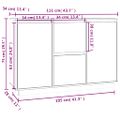 vidaXL Komoda 111x34x75 cm borovicový masív