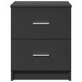 vidaXL Nočný stolík s 2 zásuvkami čierne 40x36x50 cm