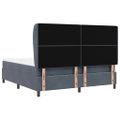 vidaXL Posteľ s pružinovým rámom Tmavo šedá 200 x 180 cm Zamat