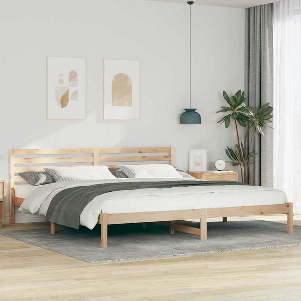 vidaXL Rám postele Hnedá 200 x 210 cm Masívne borovicové drevo
