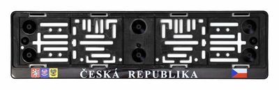 Podložka pod SPZ s nápisom ČR a erbami