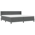 vidaXL Posteľ s pružinovým rámom Tmavo šedá 200 x 200 cm látka