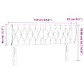vidaXL Čelo postele so záhybmi tmavomodrá 163x23x78/88 cm zamat