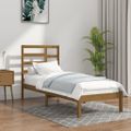 vidaXL Posteľný rám medový drevený masív 75x190cm malé jednolôžko