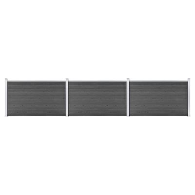 vidaXL Sada plotových panelov WPC 526x105 cm čierna