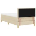 vidaXL Posteľ s pružinovým rámom s vankúšom Krémová 80 x 200 cm látka