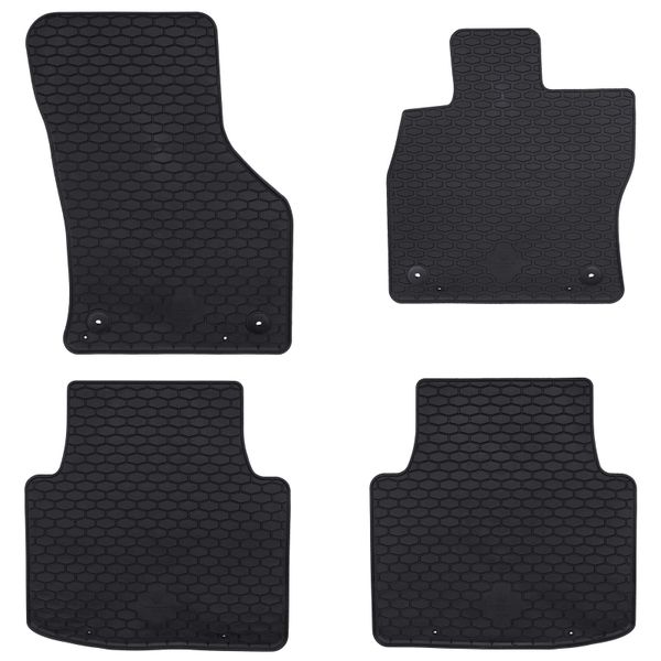 vidaXL Autokoberec 4 pcs Čierna Guma