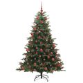 vidaXL Umelý vianočný stromček Zelená 180 cm PVC, kov a plast