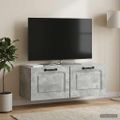vidaXL Nástenná TV skrinka Nástenný Betónovo sivá 78,5 x 31 x 30 cm