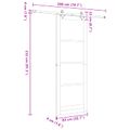 vidaXL Posuvné dvere Biela a čierna 83 x 232 cm Borovicový masív