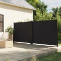 vidaXL Zaťahovacia bočná markíza, čierna 160x1000 cm