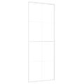 vidaXL Posuvné dvere nepriehľadné ESG sklo a hliník 76x205 cm biele