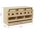 vidaXL Hniezdo pre sliepky 3 priehradky 96x40x45 cm borovicové drevo