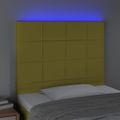 vidaXL Čelo postele s LED zelené 90x5x118/128 cm látka