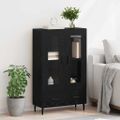vidaXL Highboard Čierny dub 69,5 x 31 x 115 cm Kompozitné drevo