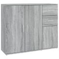 vidaXL Komoda sivá sonoma 91x29,5x75 cm spracované drevo