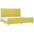 vidaXL Posteľ bez matraca zelená 200x200 cm látka