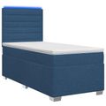vidaXL Posteľ boxspring s matracom Modrá 90 x 190 cm Látka