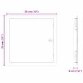 vidaXL Access Panel Biela 33 x 33 x 3 cm Oceľ