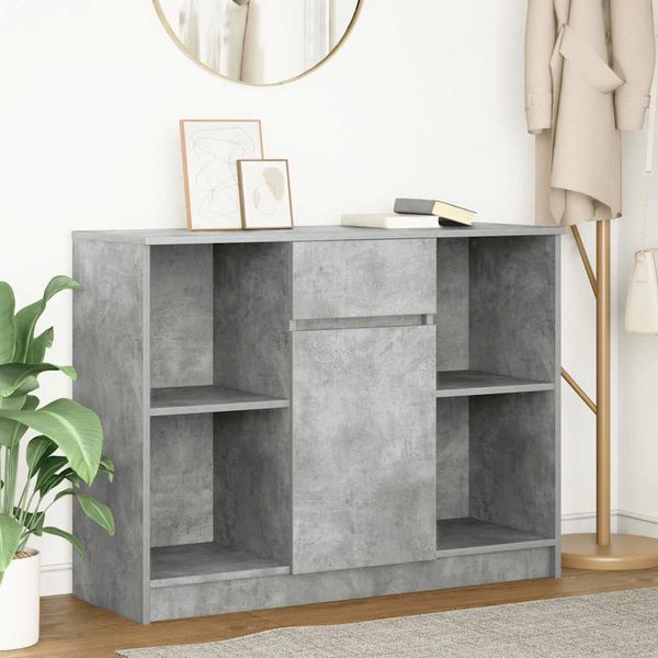 vidaXL Komoda so zásuvkou, betónovo sivá 101x35x76cm, kompozitné drevo